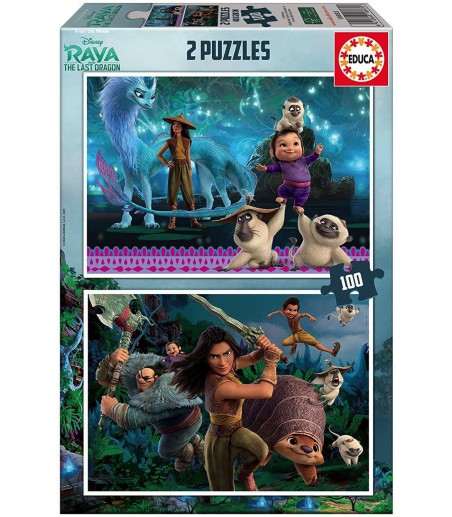 2 Puzzles 100 pièces - Raya...