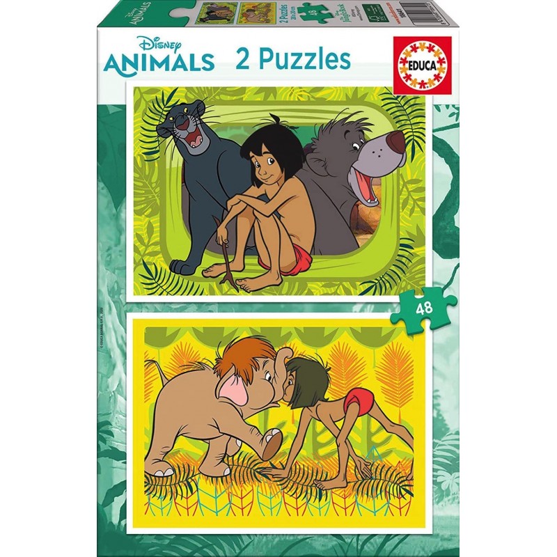 2 Puzzles 48 pièces - Le Livre de la Jungle