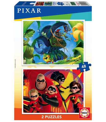 2 Puzzles 48 pièces - Pixar...
