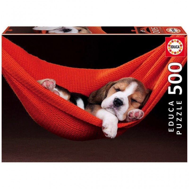 Puzzle 500 pièces Sleeping in a hammock