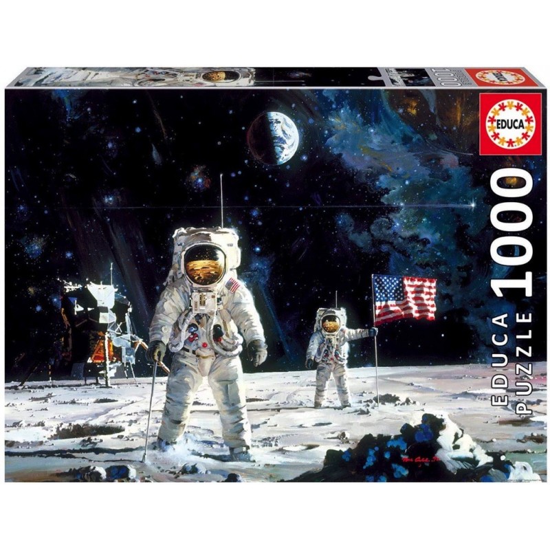 Puzzle 1000 pièce - First Men on the Moon, Robert McCall