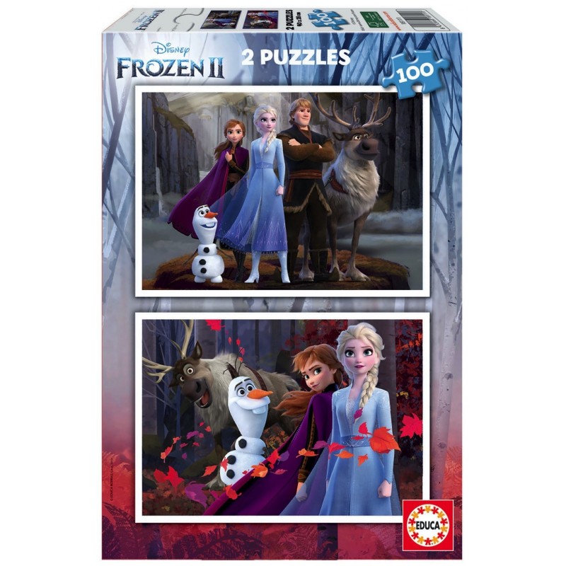 2 Puzzles 100 pièces - Reine Des Neiges 2