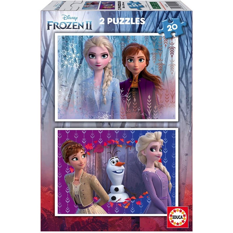 2 Puzzles 20 pièces - La Reine des Neiges 2