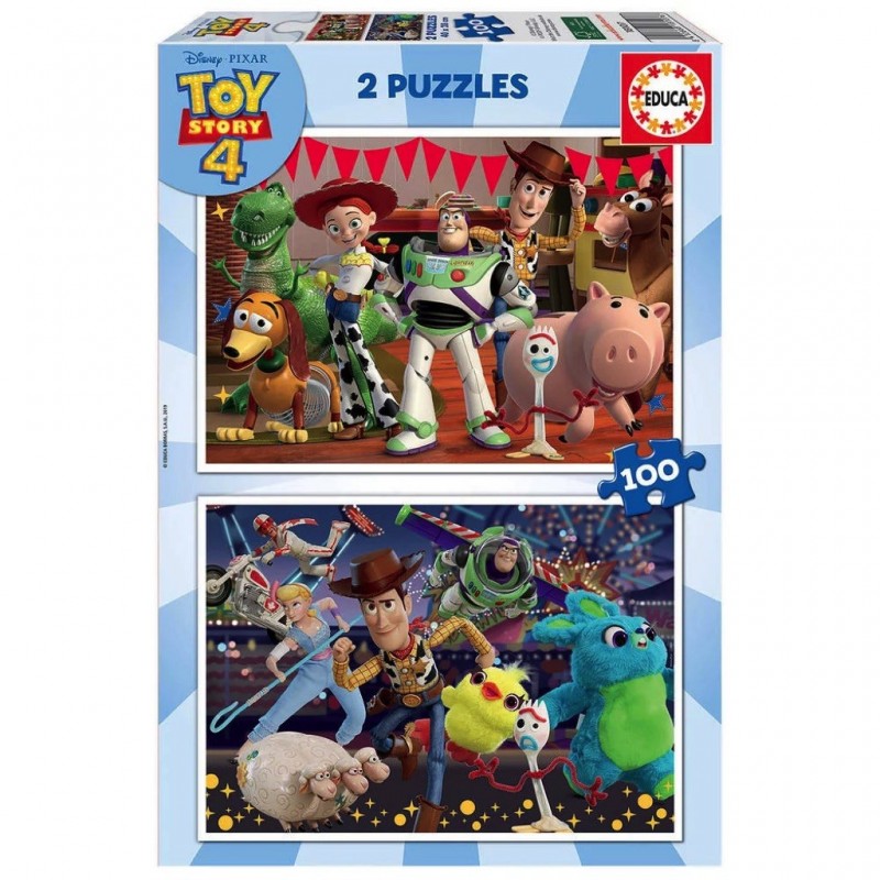 2 Puzzles 100 pièces - Toy Story 4