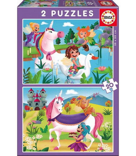 2 Puzzles 20 pièces -...