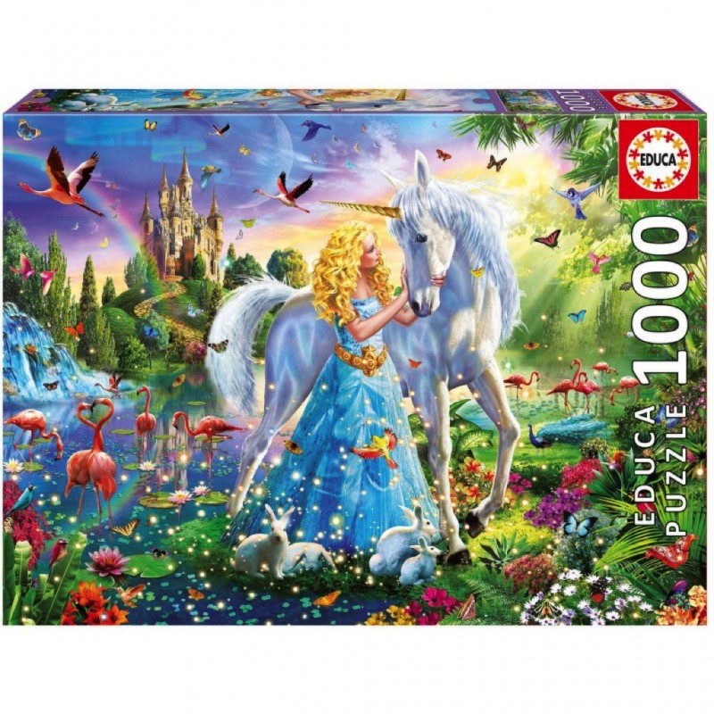 Puzzle 1000 pièces - La Princesse et la Licorne