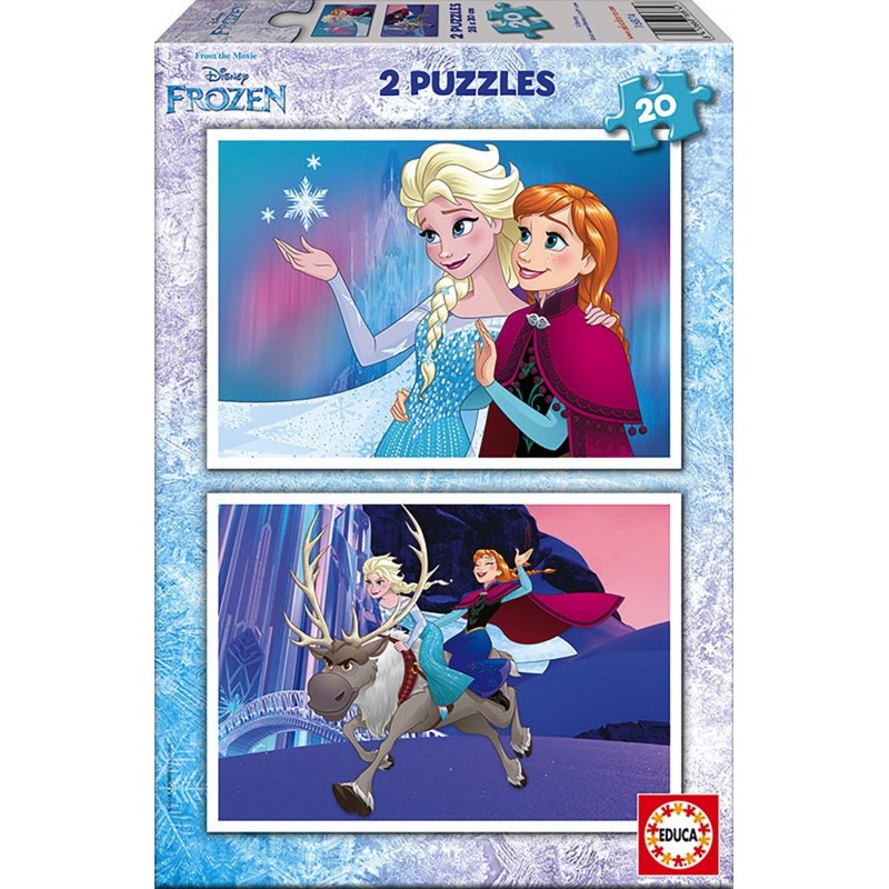 2 Puzzles 20 pièces - La Reine des Neiges