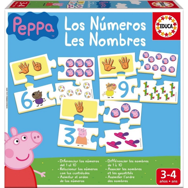 Les nombres Peppa Pig