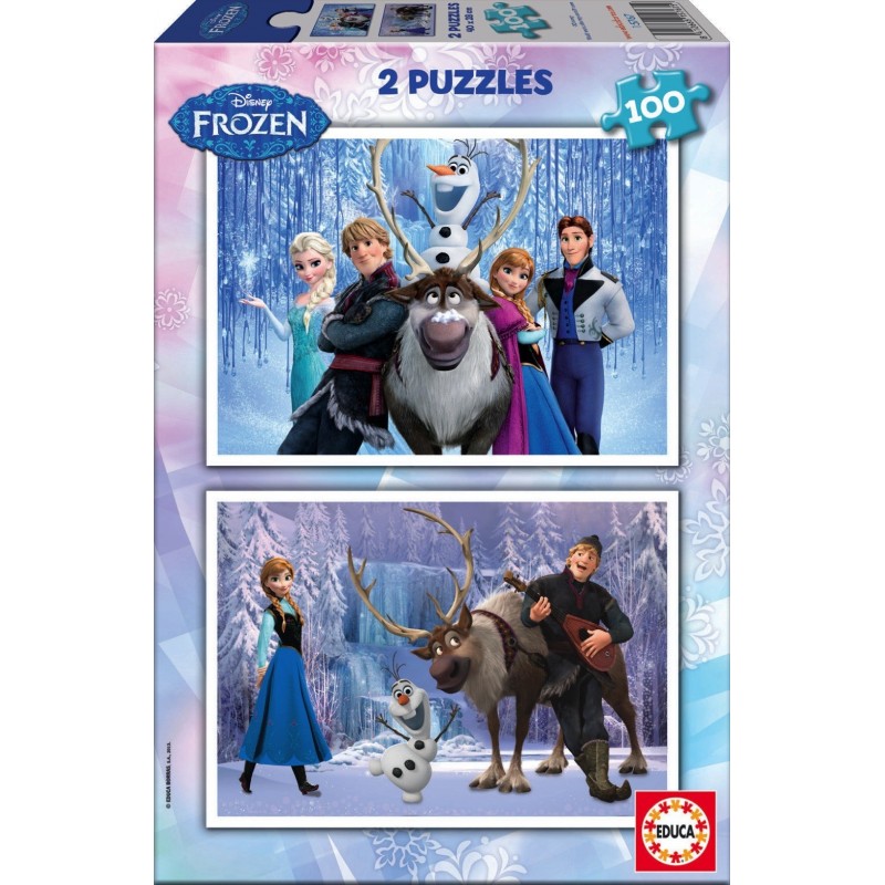 2 Puzzles 100 pièces - La Reine des Neiges