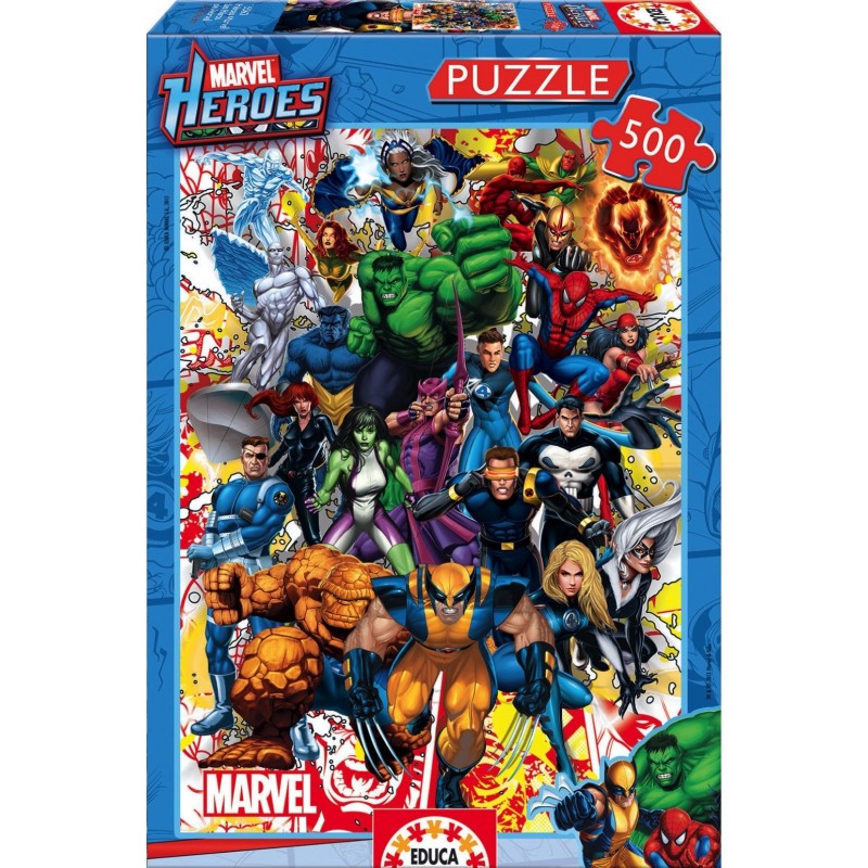 Puzzle 500 pièces - Les Héros de Marvel