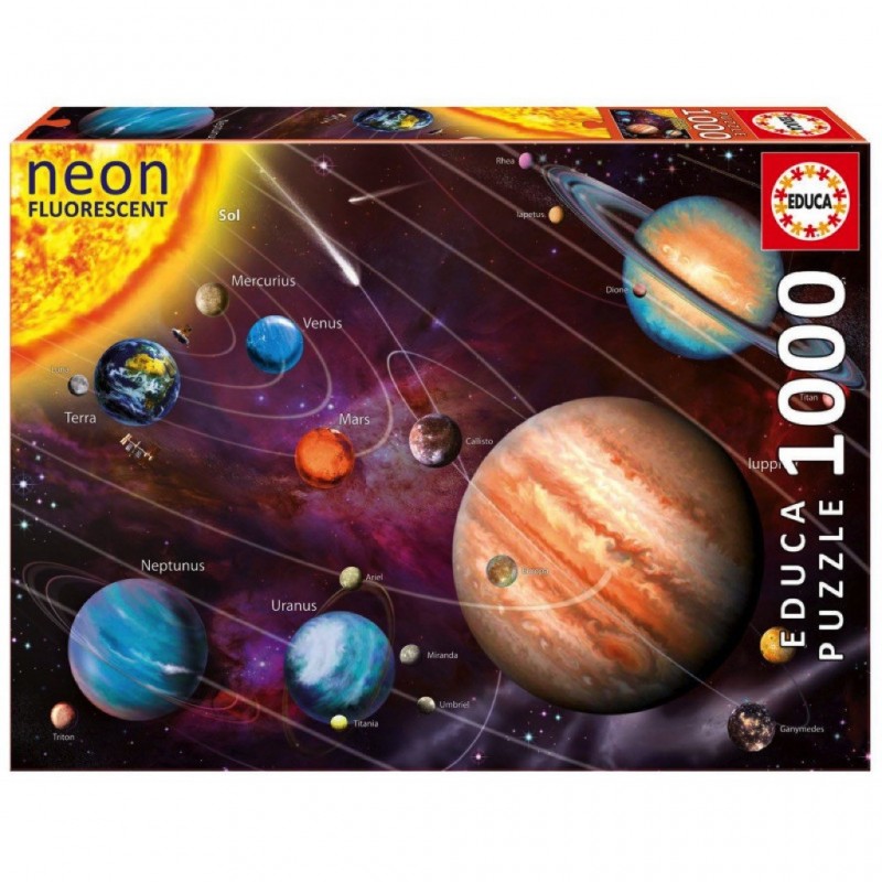 Puzzle 1000 pièces - Système solaire ´Neon´