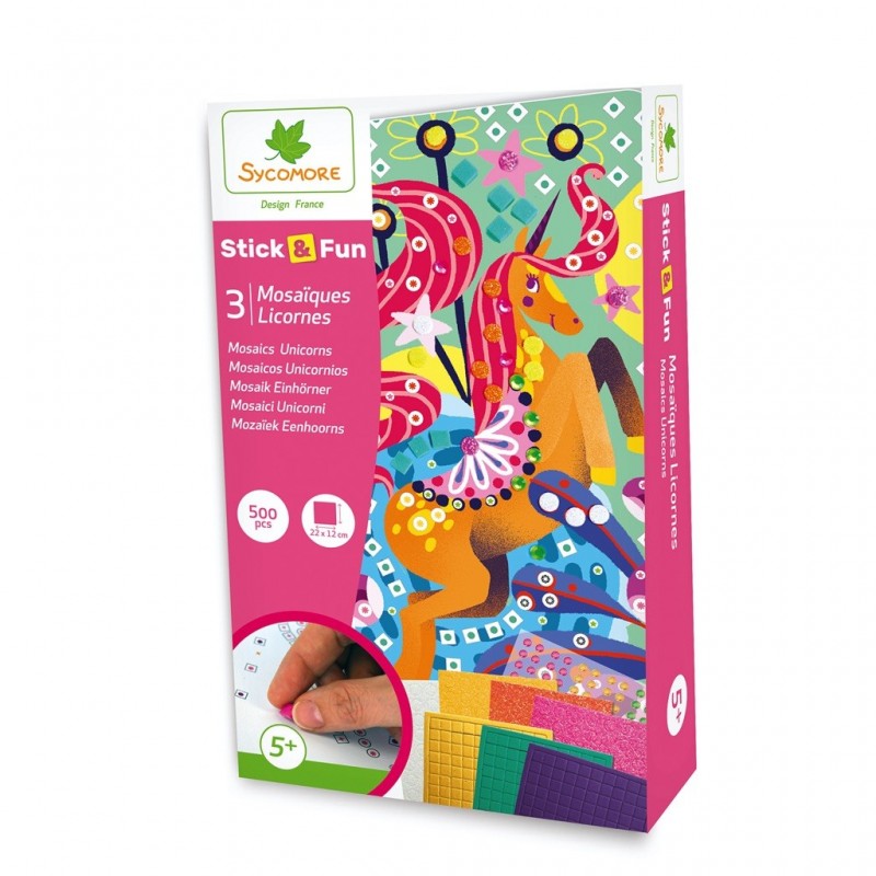 Stick'N Fun - Mini mosaïques licorne