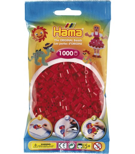 Midi Sachet 1000 perles rouge