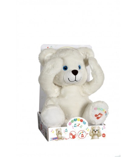 Ourson coucou musical 25 cm