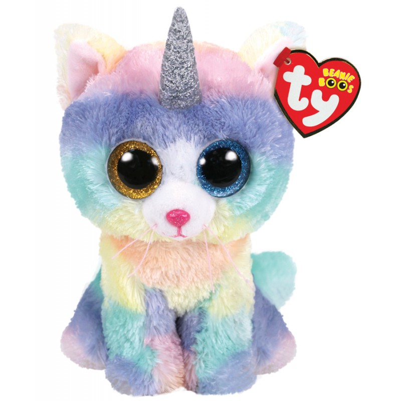 Beanie Boo's - Peluche Heather le chat licorne 15cm