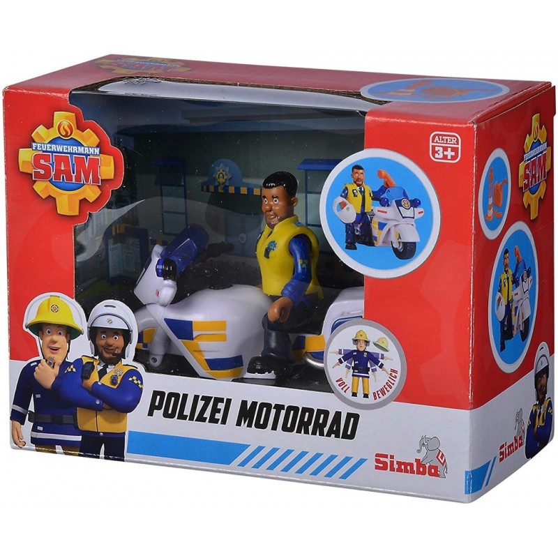 Sam Le Pompier Moto Police avec figurine