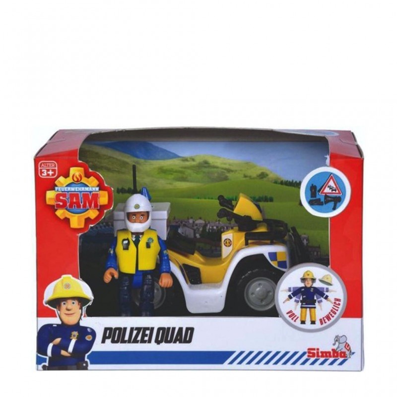 Sam Le Pompier Quad police avec figurine