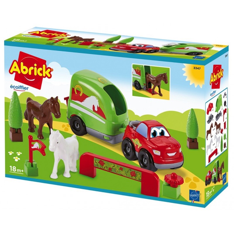 Coffret voiture + caravane équestre Abrick