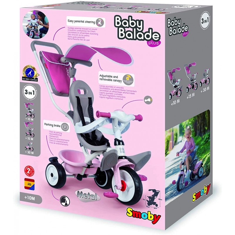 Tricycle Baby Balade Plus Rose