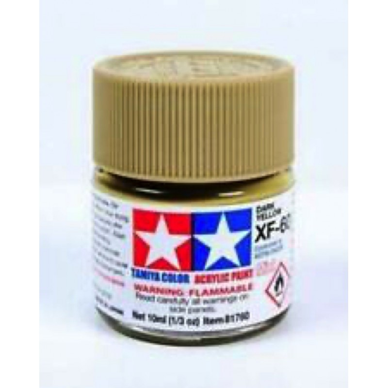 Xf60 jaune foncé mat - Mini pot peinture maquette