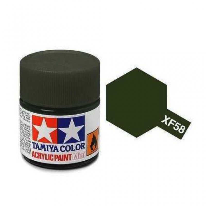 Xf58 vert olive foncé - Mini pot peinture maquette