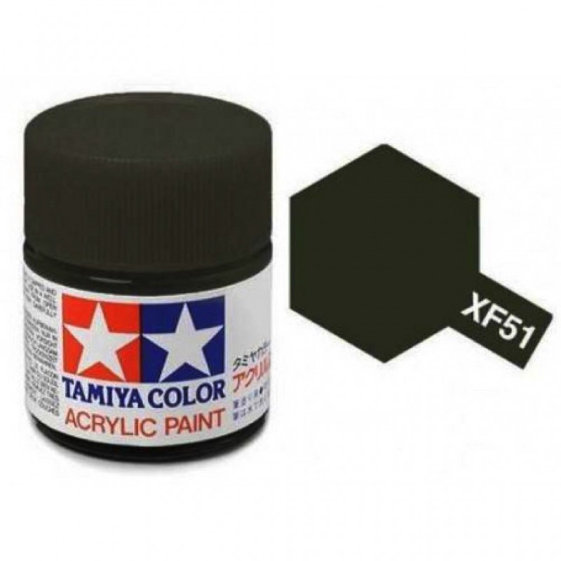 Xf51 vert kaki mat - Mini pot peinture maquette