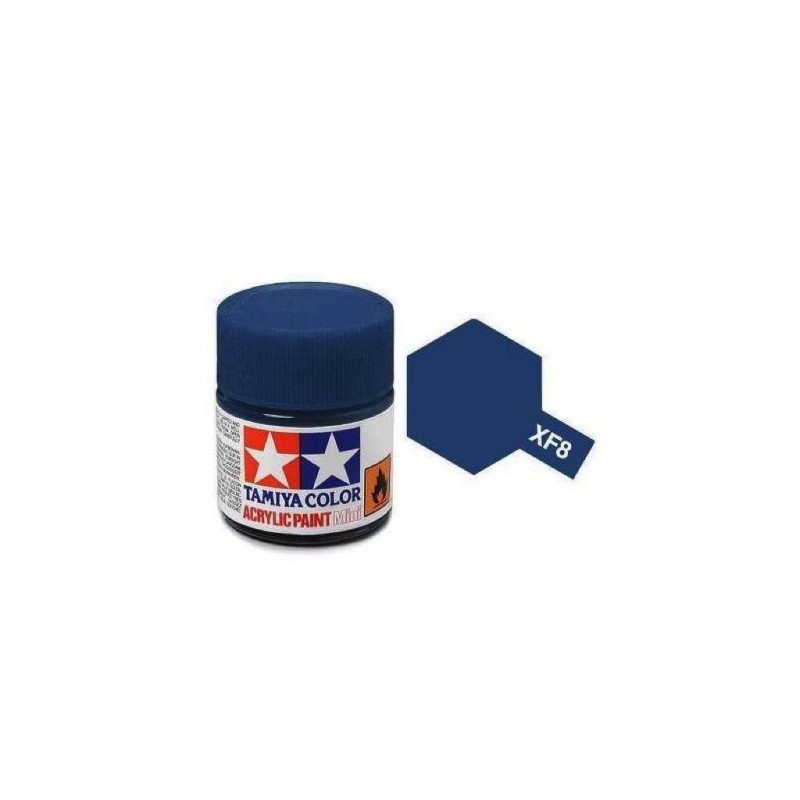 Xf8 bleu mat - Mini pot peinture maquette