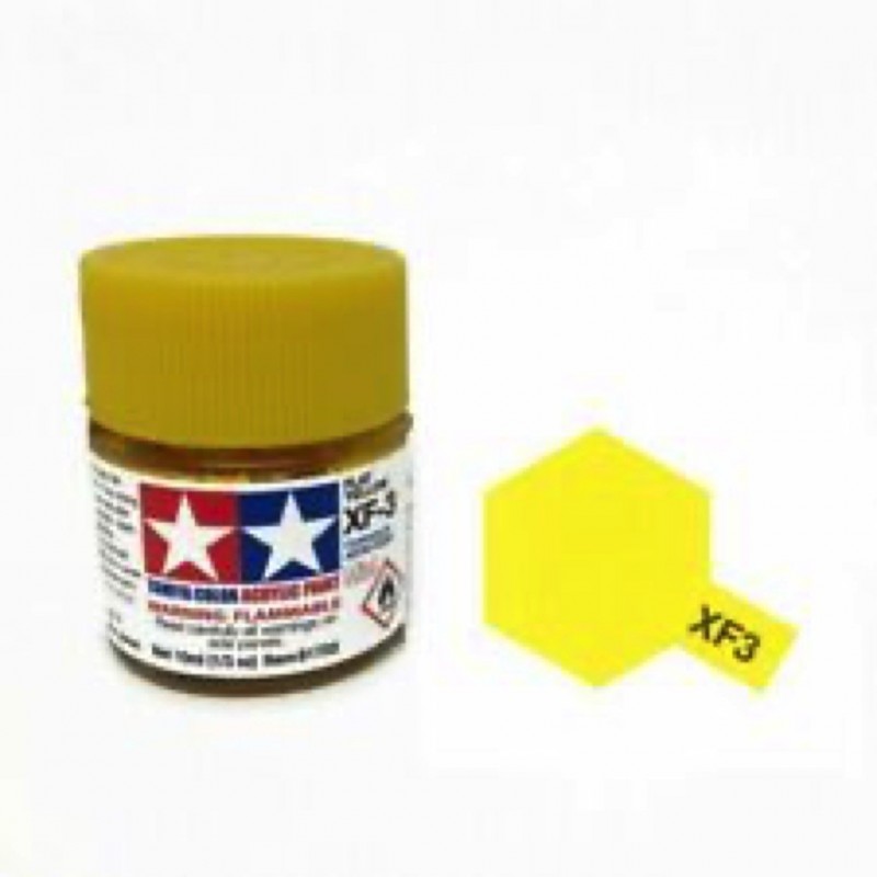 Xf3 jaune mat - Mini pot peinture maquette