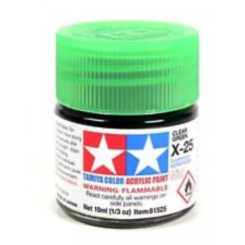 X25 vert translucide - Mini pot peinture maquette