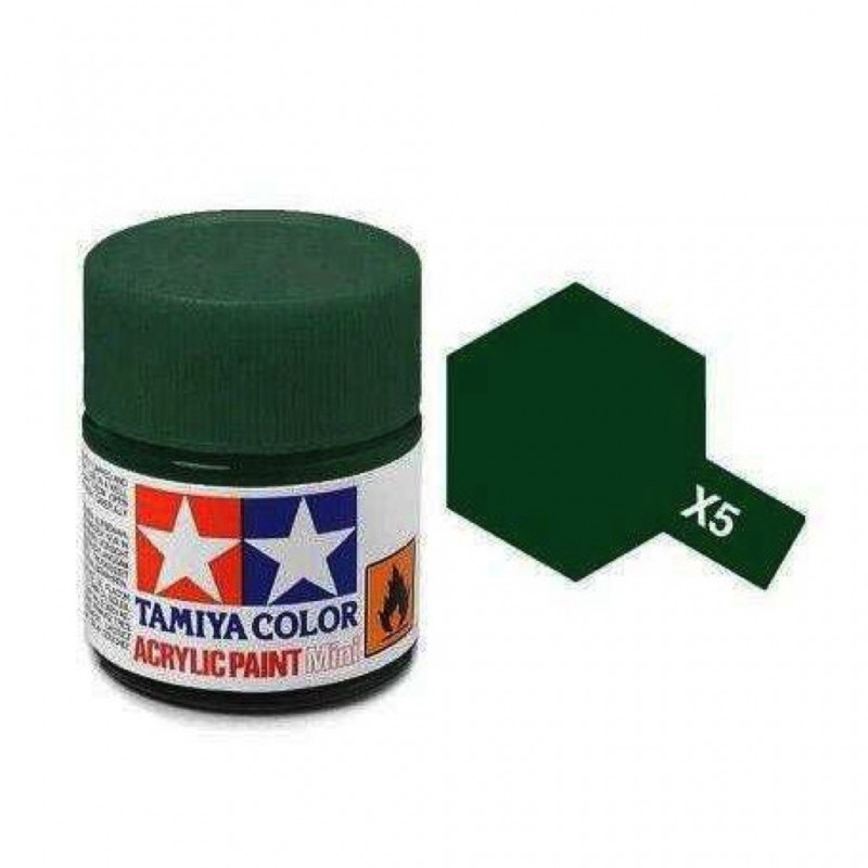 X5 vert brillant - Mini pot peinture maquette