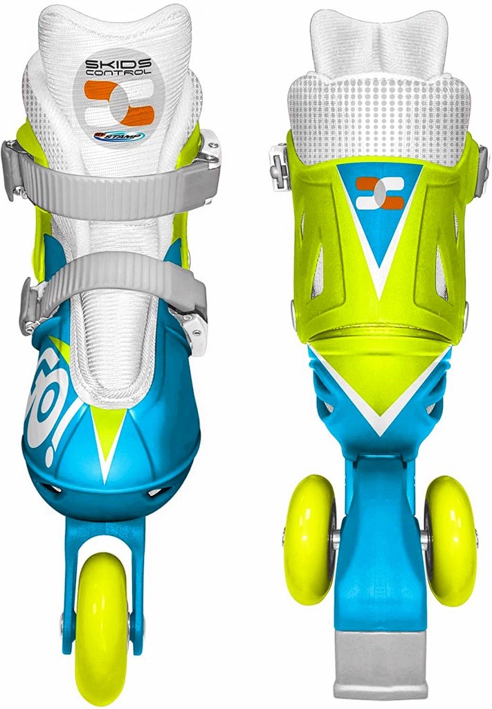 Skids control patins roues align es r glables gar on bleu