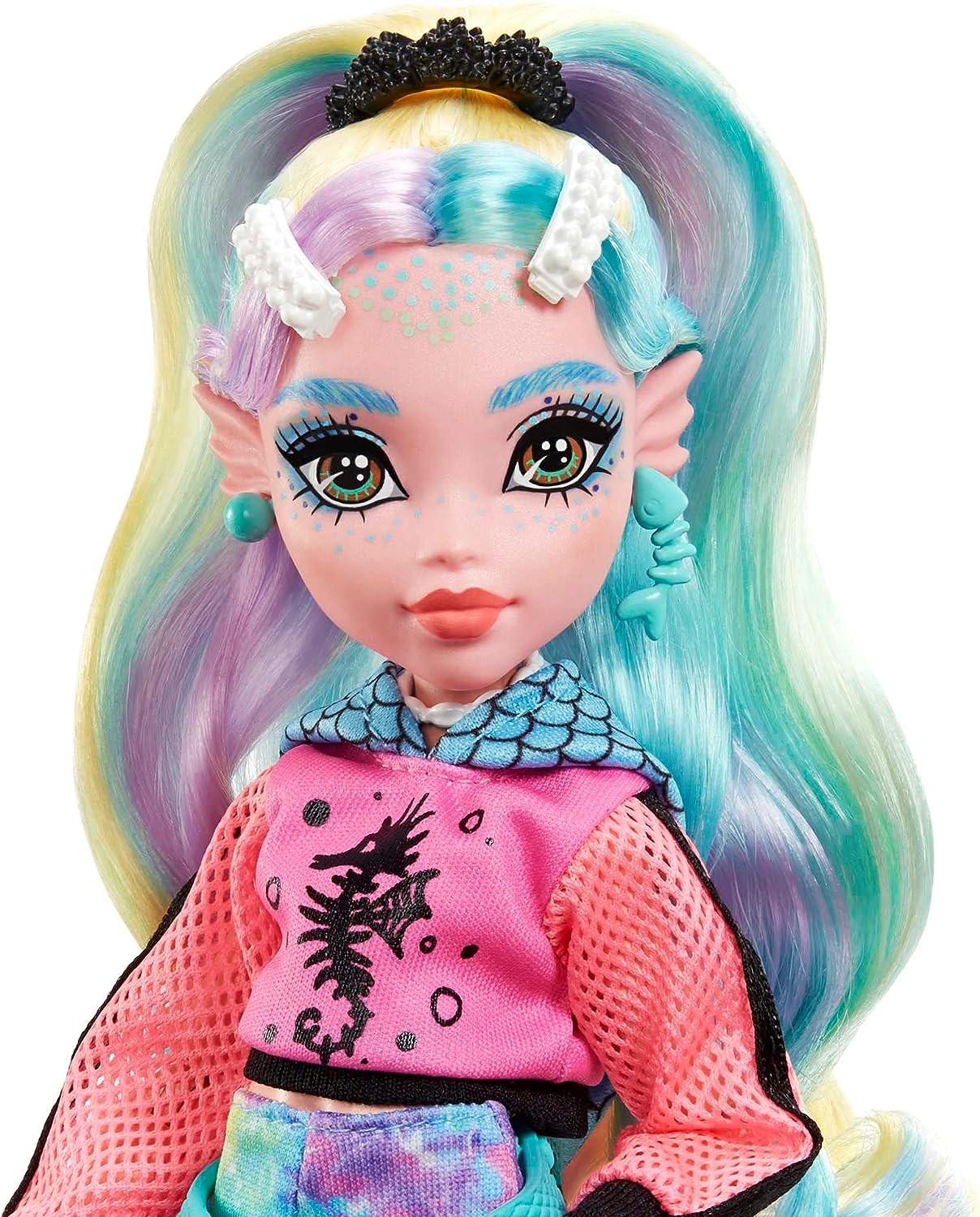 Monster High Poupée Lagoona Blue Avec Accessoires Et Piranha