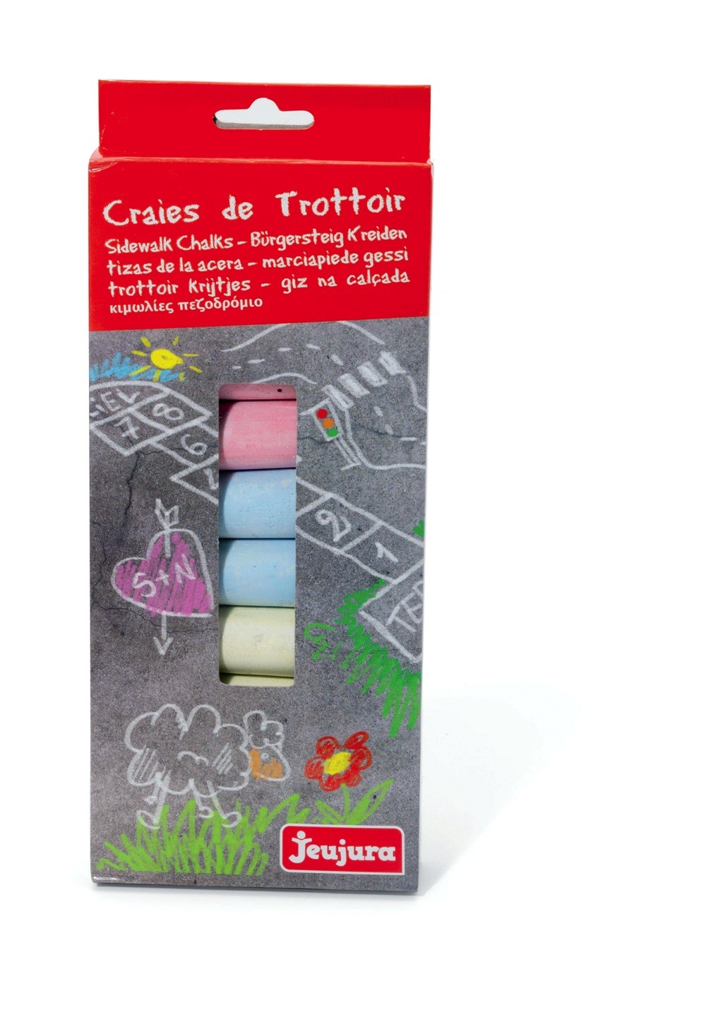 Boite de 7 grosses craies de trottoir - Assortiment WONDAY