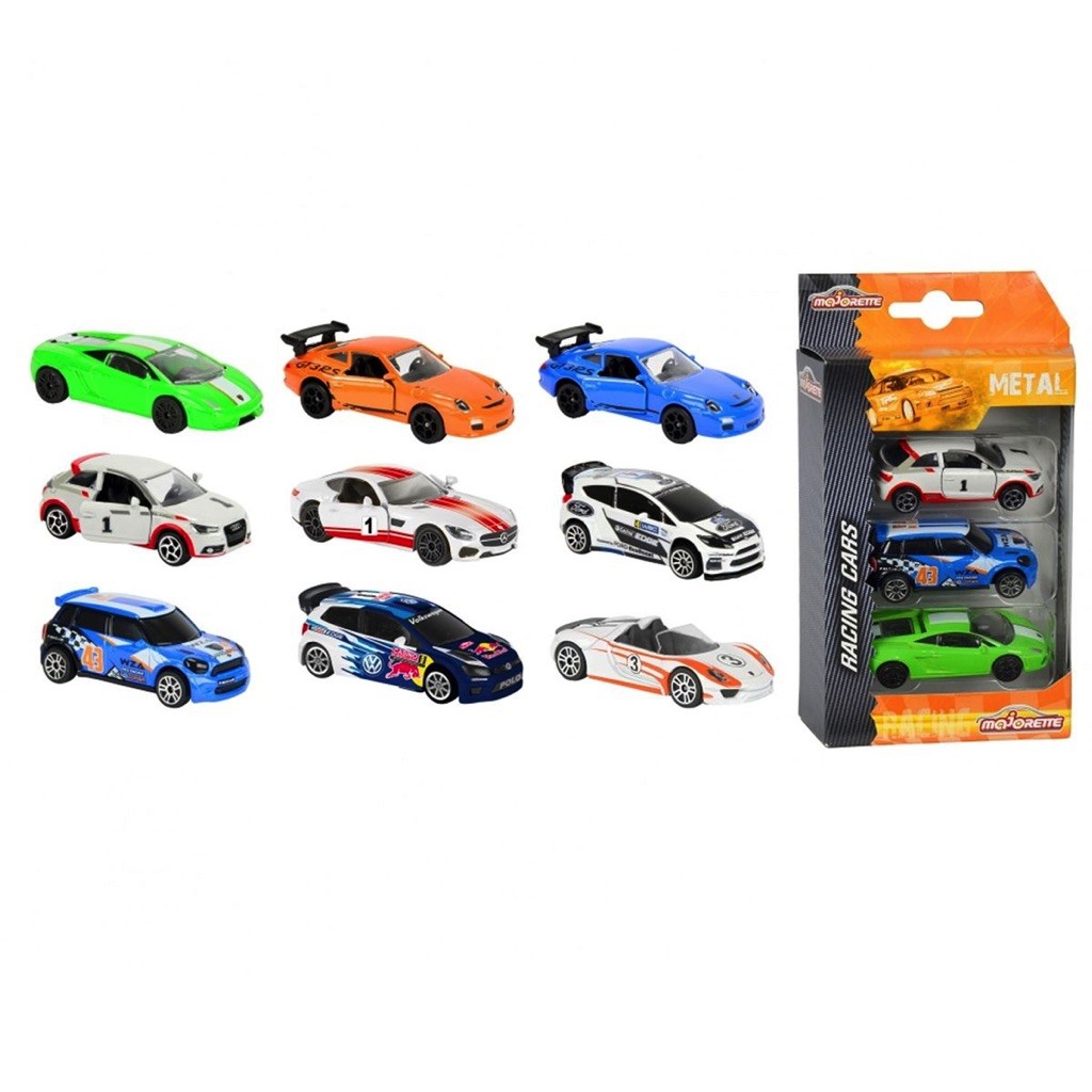 Majorette - Coffret 3 véhicules de course racing